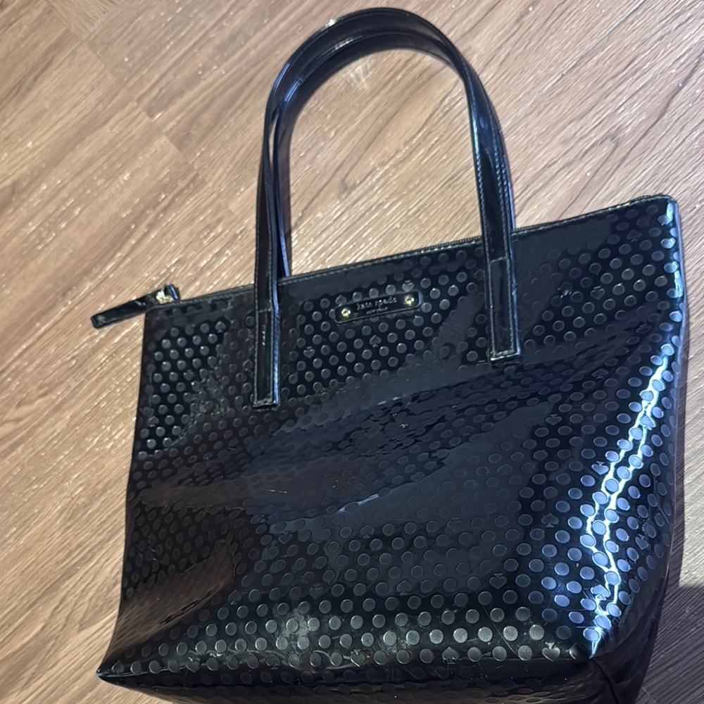 Kate Spade Black Quilted Tote Bag